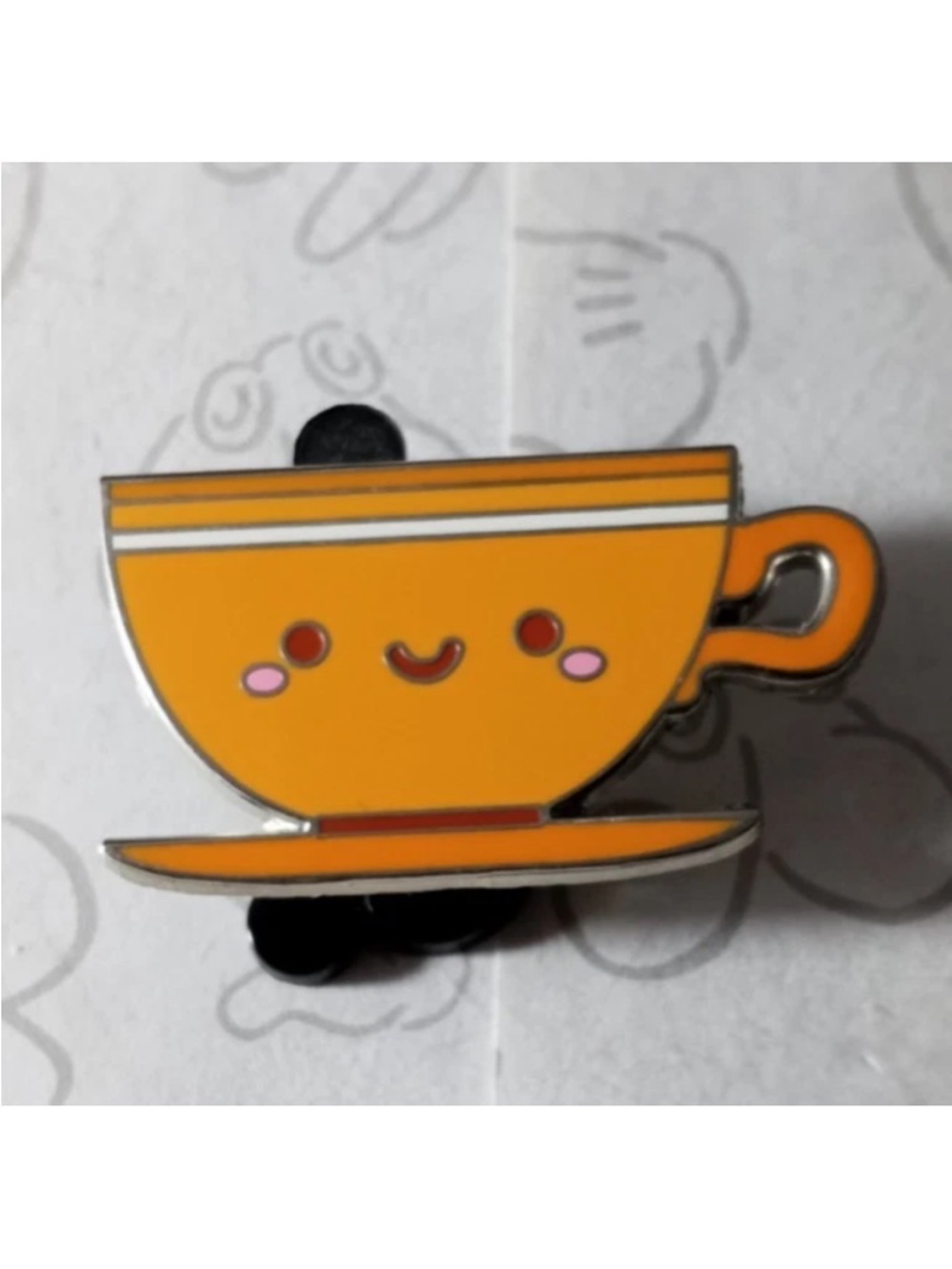 Disney Parks Kingdom of Cute Mystery Pin Alice Wonderland Mad Tea Cup Orange